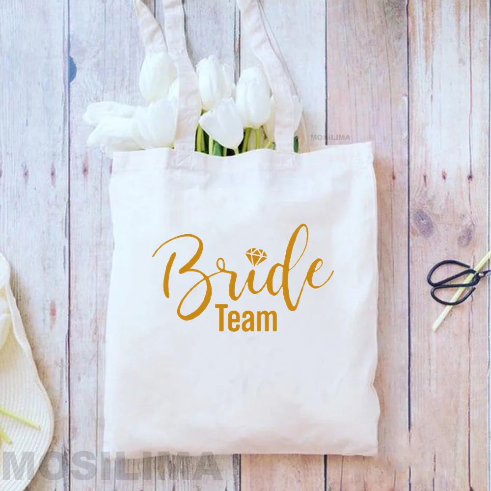 

Team Bride Wedding Party Decoration Bag Bridsmaid Gifts Bag Bachelorette Beg 35*40CM 982L