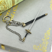 9cm Needle Rapier Arya Stark Game of  GOT Thrones American Drama Peripheral 1:12 Medieval Metal Sword Weapon Model Keychain Toys