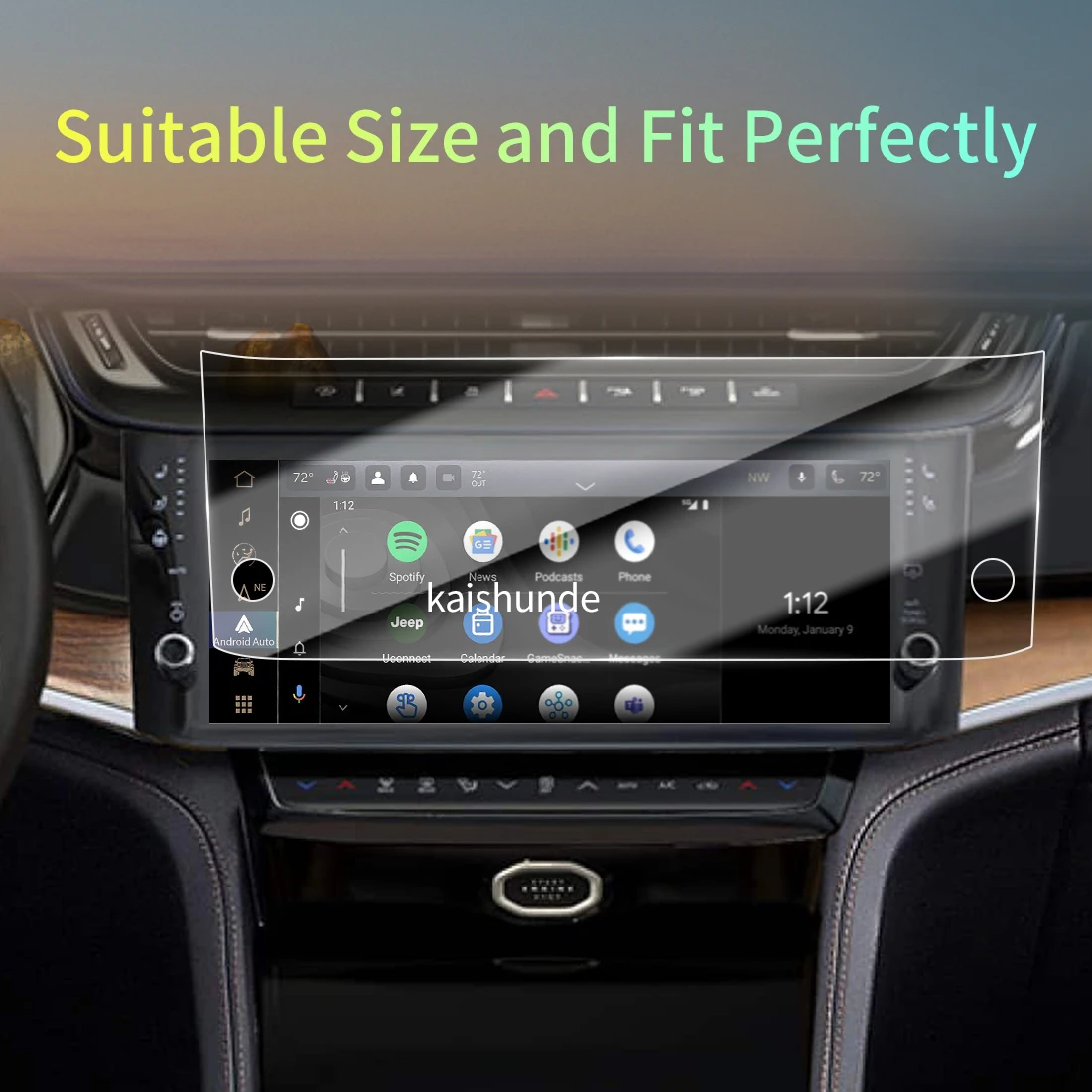 Car Stickers Meters Protector For 26 Jeep Grand Cherokee Tempered Glass Protective Film Display Navigation Vehicle