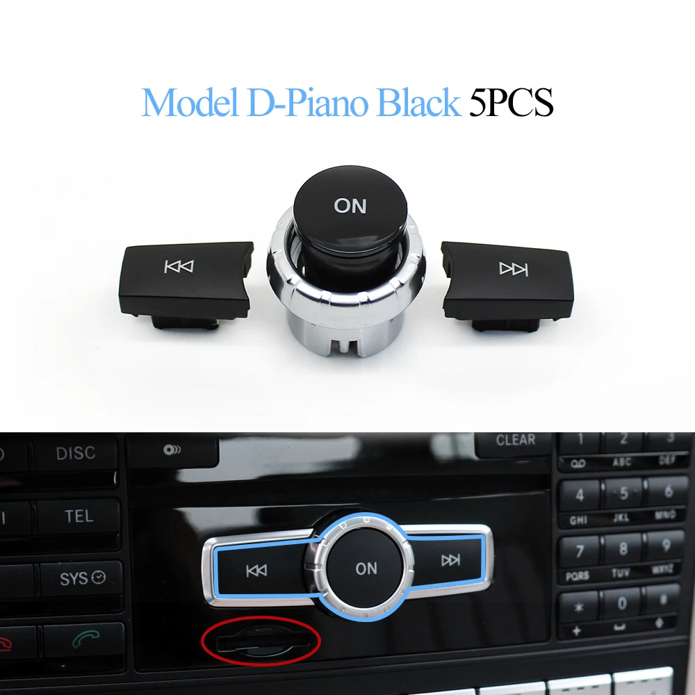 D Piano Black 5PCS