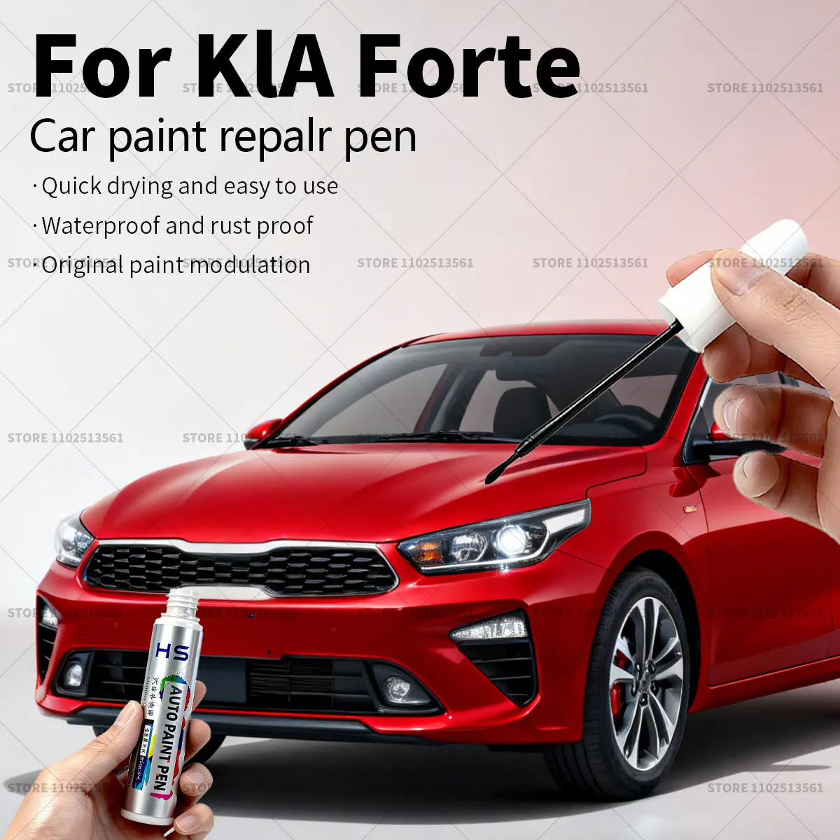 For KlA Forte Car Paint Repair Pen Touch Up Scratch Remover DIY Auto Accessories Red IR Gray LC Brown Silver 1M Blue AZB Bronze