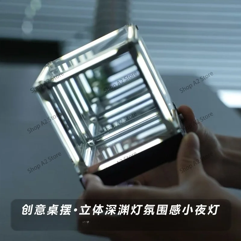 Infinite abyss mirror lasagna mirror light box creative led module infinite extension model toy