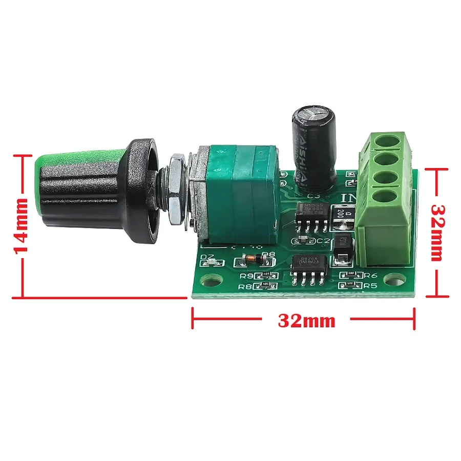 DC 1.8V 3V 5V 6V 12V 2A PWM Motor Speed Controller 1803BK Low Voltage Motor Speed Regulator Switch PWM Adjustable Drive Module