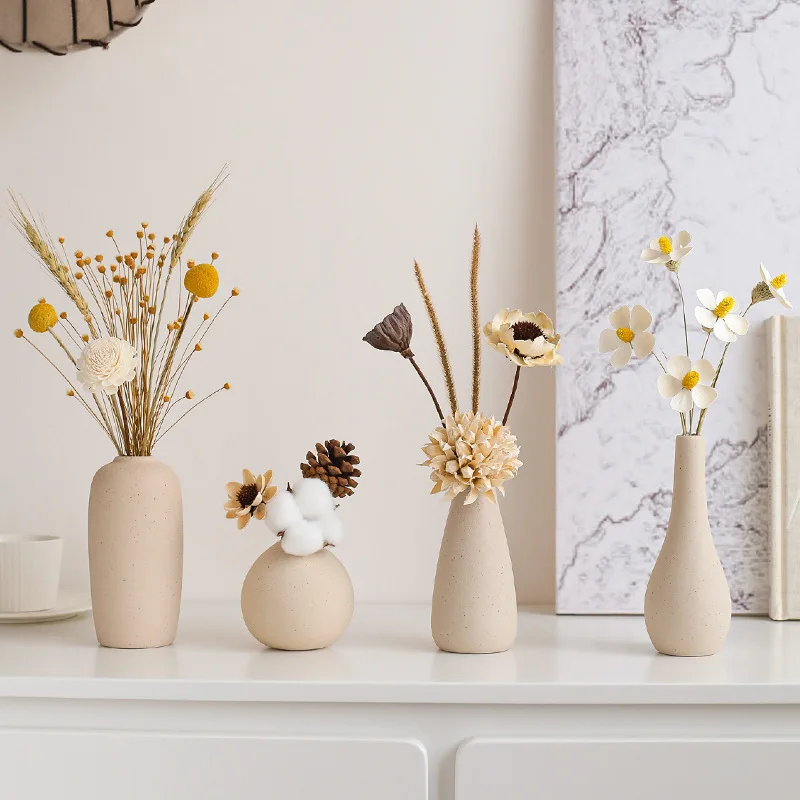 Cream wind ornament vase ornament living room bedroom TV cabinet dried flower desktop