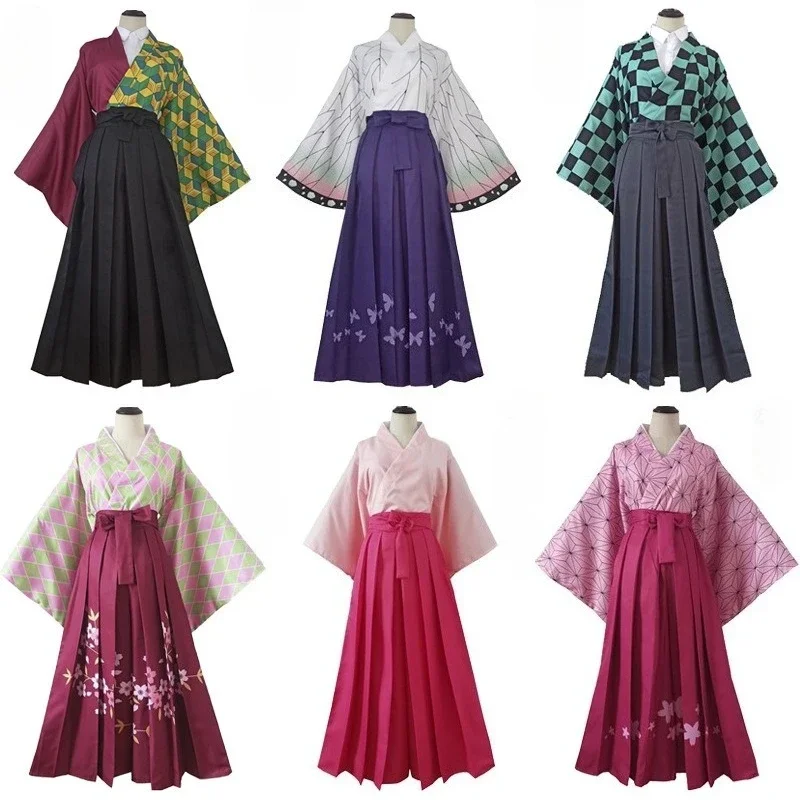 

Anime Kamado Tanjirou Nezuko Kochou Shinobu Tomioka Giyuu Kanroji Mitsuri Tsuyuri Kanao Cosplay Costume Kimono Dress Anime Suit