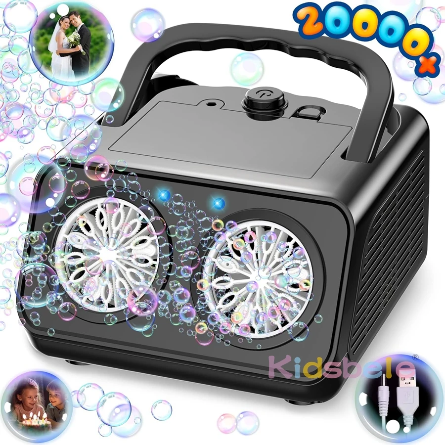 DeAO Machine à Bulles Princesse Papillon – Souffleur De Bulles Musical & Lumineux Avec Ailes Amovibles, Cadeau Fille Anniversaire Noël