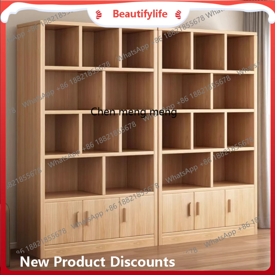 

Solid wood wine cabinet household living room rack display cabinet commercial, entrance, wall partition cabinet H