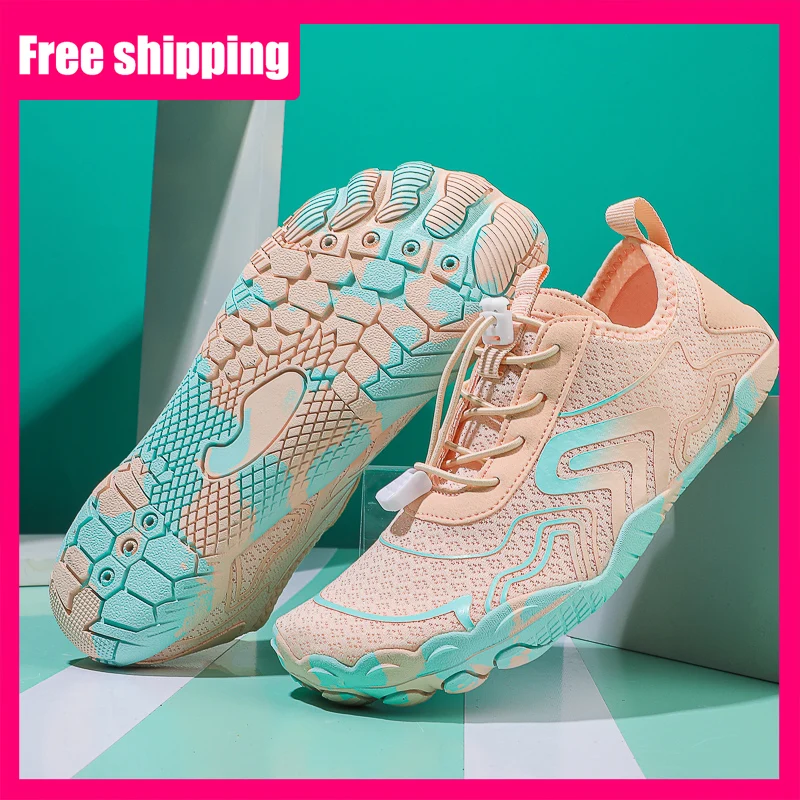 

Мужские уличные аквашузы с пятипальцевой подошвой, нескользящие, быстросохнущие, дышащие, сетчатые, для пляжа и рыбалки, универсальные спортивные туфли для пар