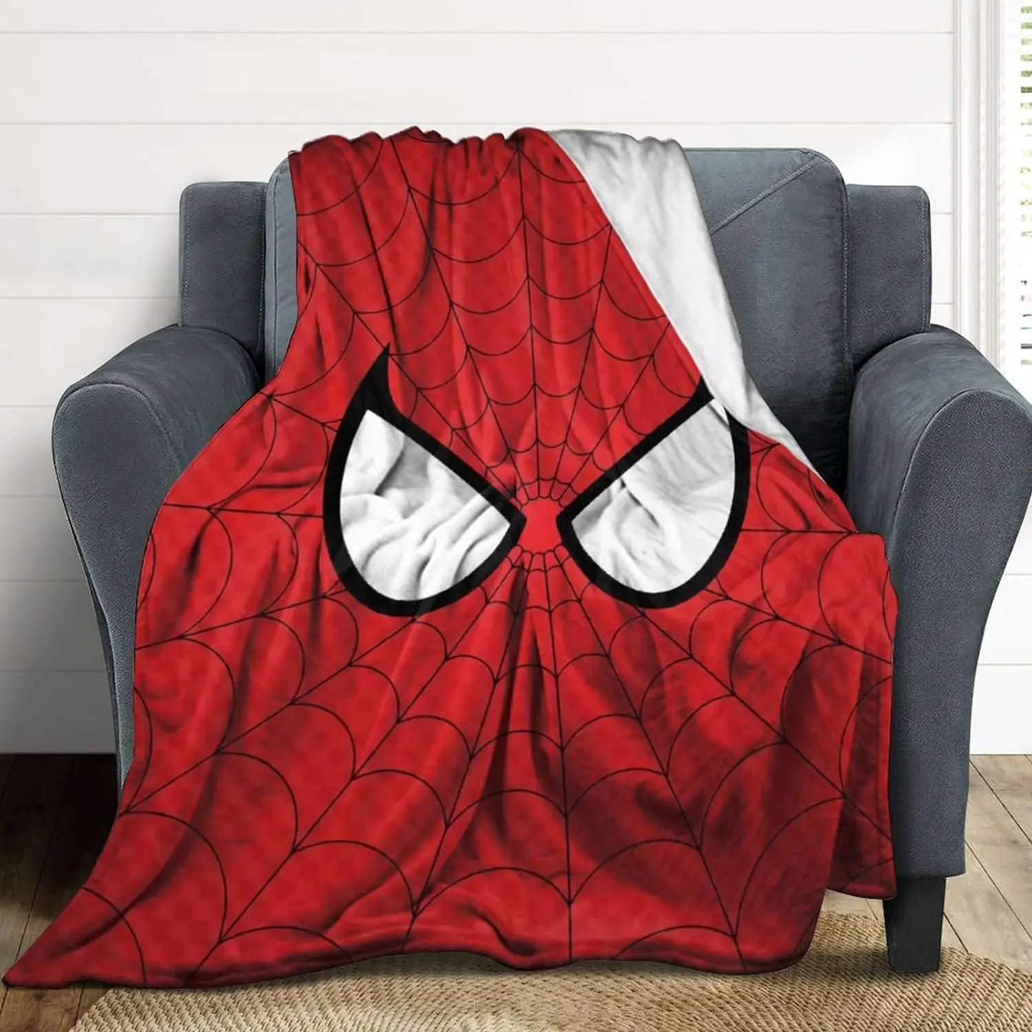 

Superhero Spider Throw Blanket 60x50 Inches Soft Plush Blanket for Couch Car Bed