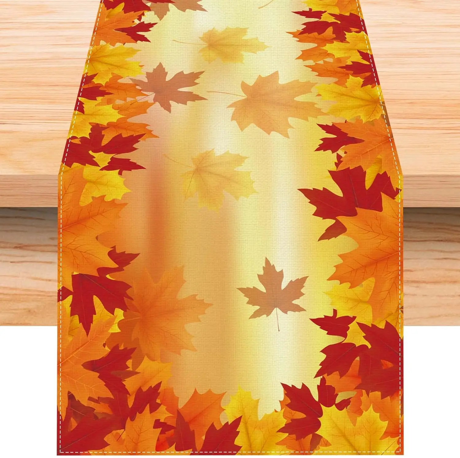 

Fall Harvest Maple Leaf Table Runner Holiday Party Decor Reusable Kitchen Dining Table Runner Autumn Thanksgiving Decorations