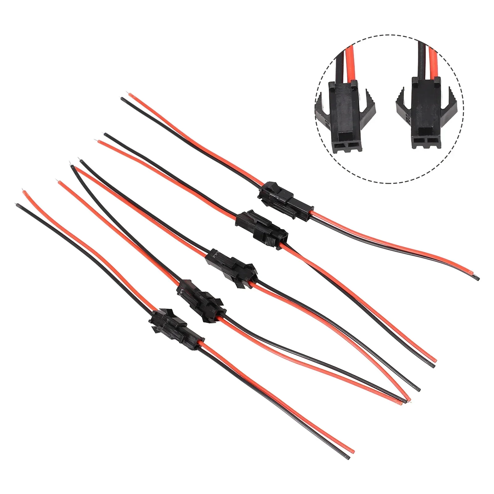 10PCS SM 2-Pins 2P Female Male Plug Connector Wire Cables Adapter Cable For LED Light Driver Or LED Light Bar Connector