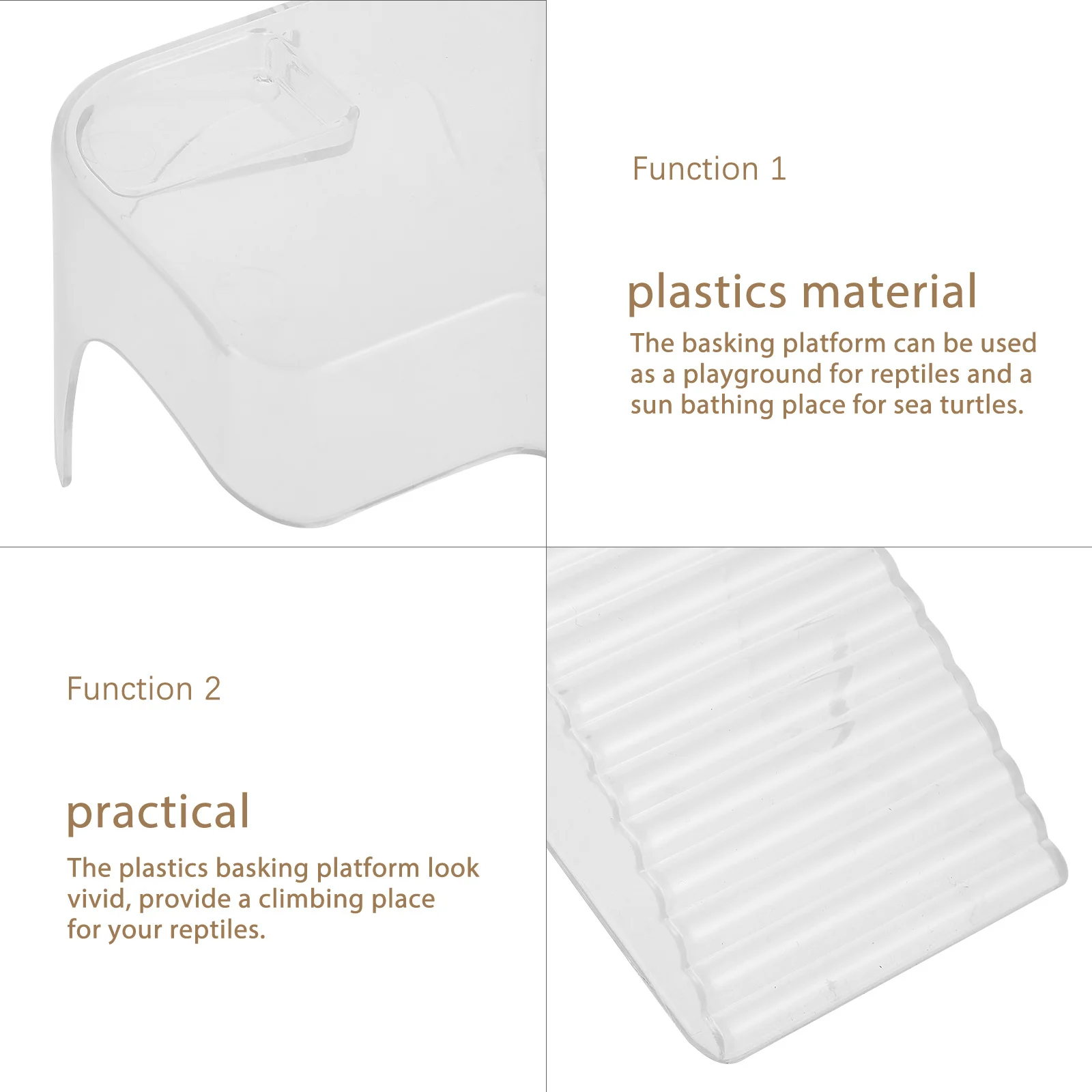 

2Pcs Turtle Basking Platform ABS Plastic Ladder Reptile Ramp Resting Climbing Fish Tank Aquarium Decor Turtle Basking Platform