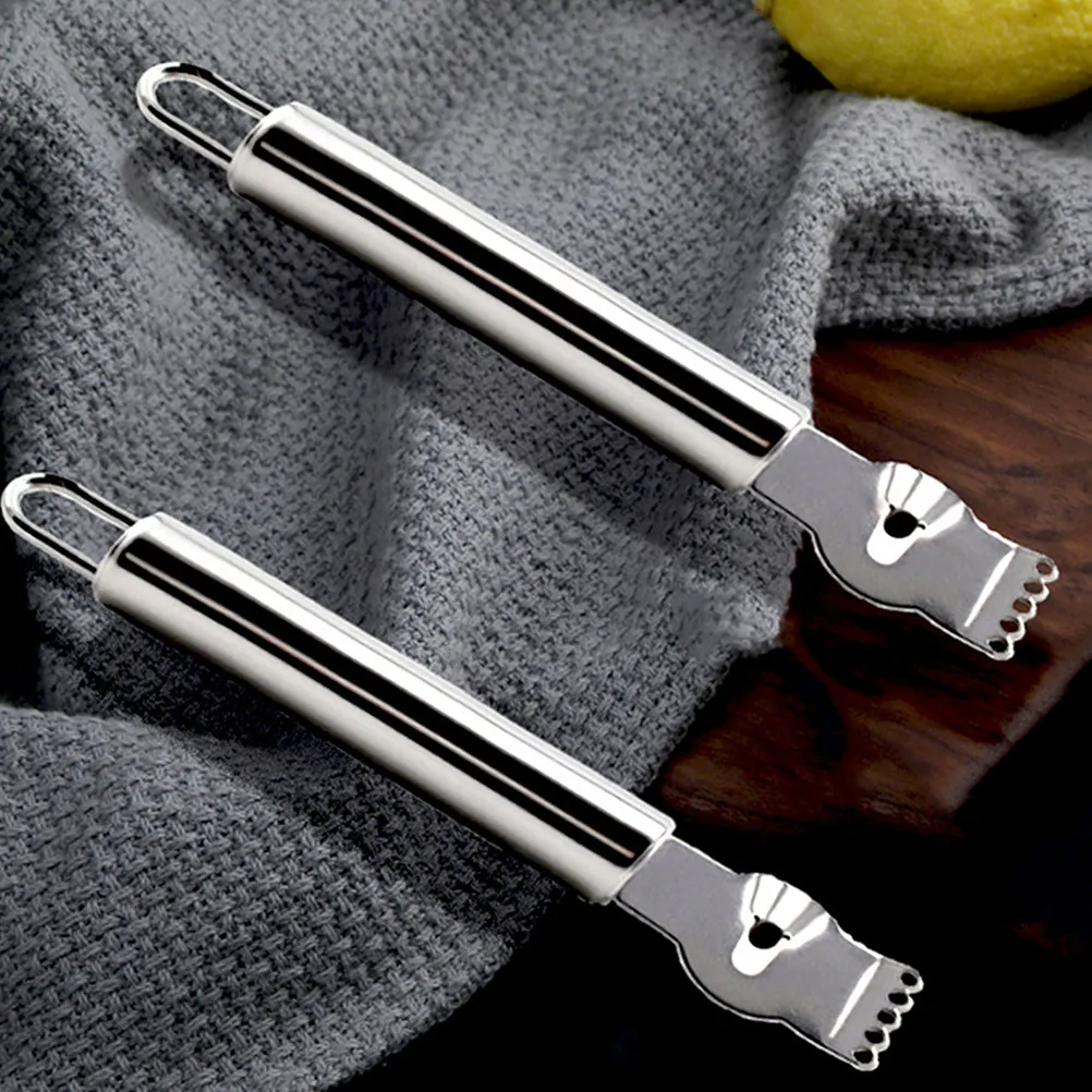 2Pcs Stainless Steel Lemon Zester Grater for Citrus Orange Cheese Chocolate Radish Vanilla Slicing Kitchen Tool with Hanging