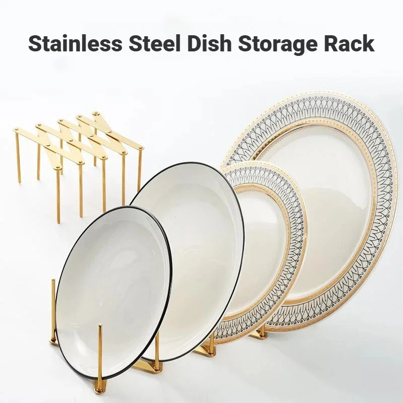 Multifunctional Retractable Foldable Stainless Steel Kitchen Drain Storage Rack Pot Pan Lid Plate Dish Tableware Organizer view 2