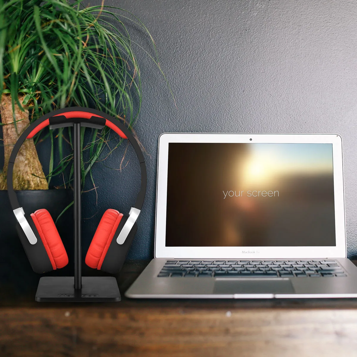 Headphones Stand Holder Aluminum Supporting Bar Flexible Headrest ABS Solid Base for All Razer Headsets Serials