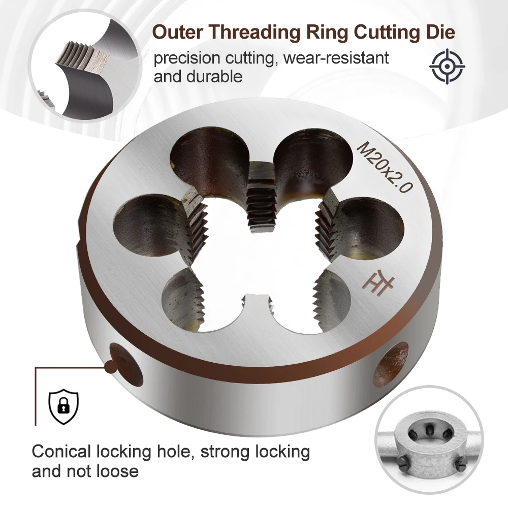 1pc M3 M6 M8 M10 M12 M14 M16 M18 M20 Left Hand Machine Thread Die Metalworking Screw Thread Machine Metric Die