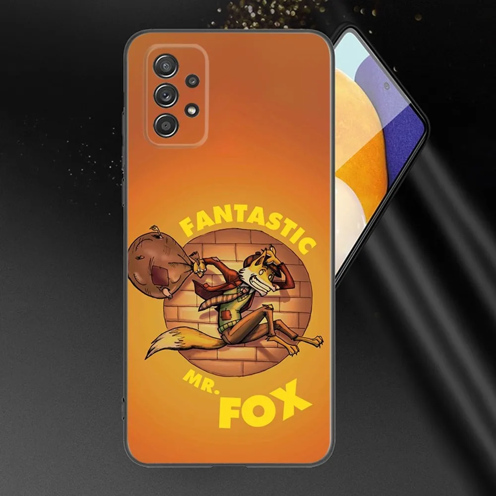 Fantastic M-Mr F-Fox Phone Case For Samsung Galaxy A13,A21s,A22,A31,A32,A52,A53,A71,A80,A91 Soft Black Phone Cover