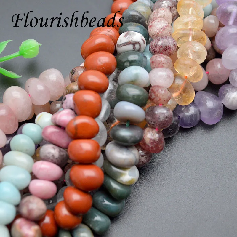 11style Natural Gemstone Beads 10~12mm Amazonite  Amethysts Citrine Nuggets Loose Beads  for Jewelry Making DIY Bracelets