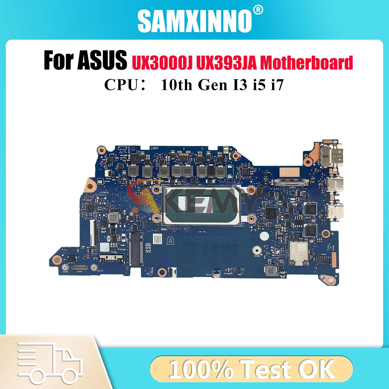 

UX393JA Материнская плата для ноутбука ASUS ZenBook UX3000J UX393JA UX393J Материнская плата для ноутбука с 10-го поколения I3 i5 i7 100% тестирование OK stk