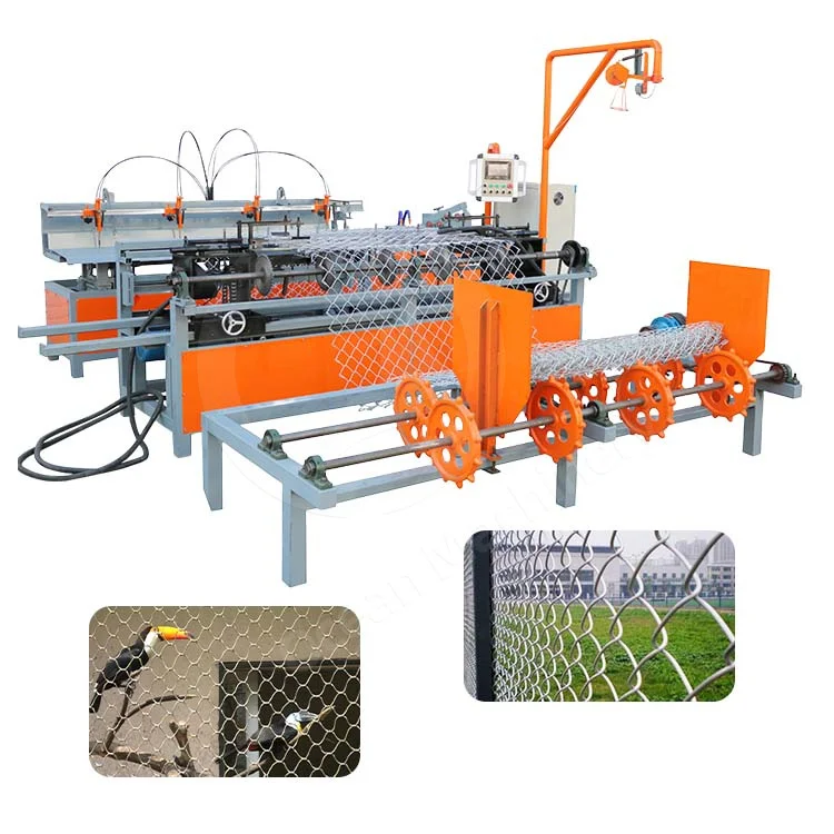 Double Wire Chain Link Fence Machine Wire Mesh Knitting Equipment Galvanized Net Maker For Stadium Fence