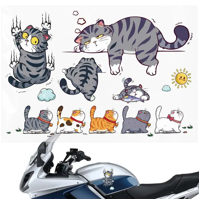 

Cute Cat Car Stickers Cats Scratch Cover Funny Bumper Decal Funny Bumper Decal Self-Adhesive Car Decoration Cute Cat Theme