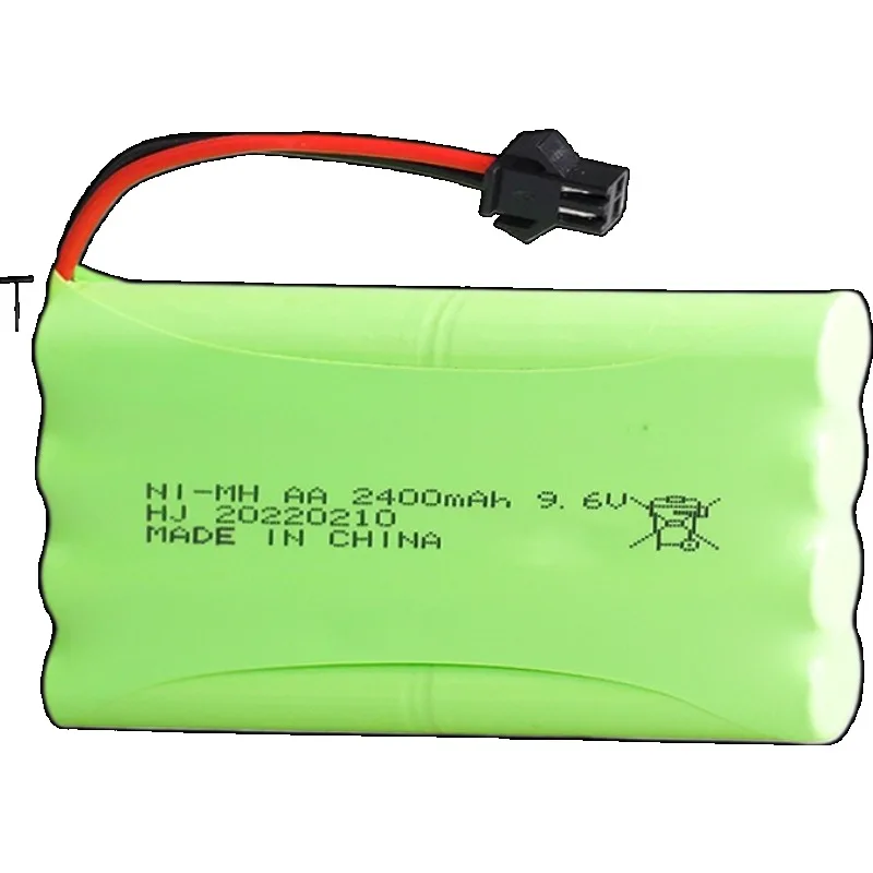 For Rc Toys Cars Tanks Robots Gun NiMH Battery AA 9.6v 2400mah Batteries Pack for Rc Boat New 9.6v 2400mah Rechargeable Battery