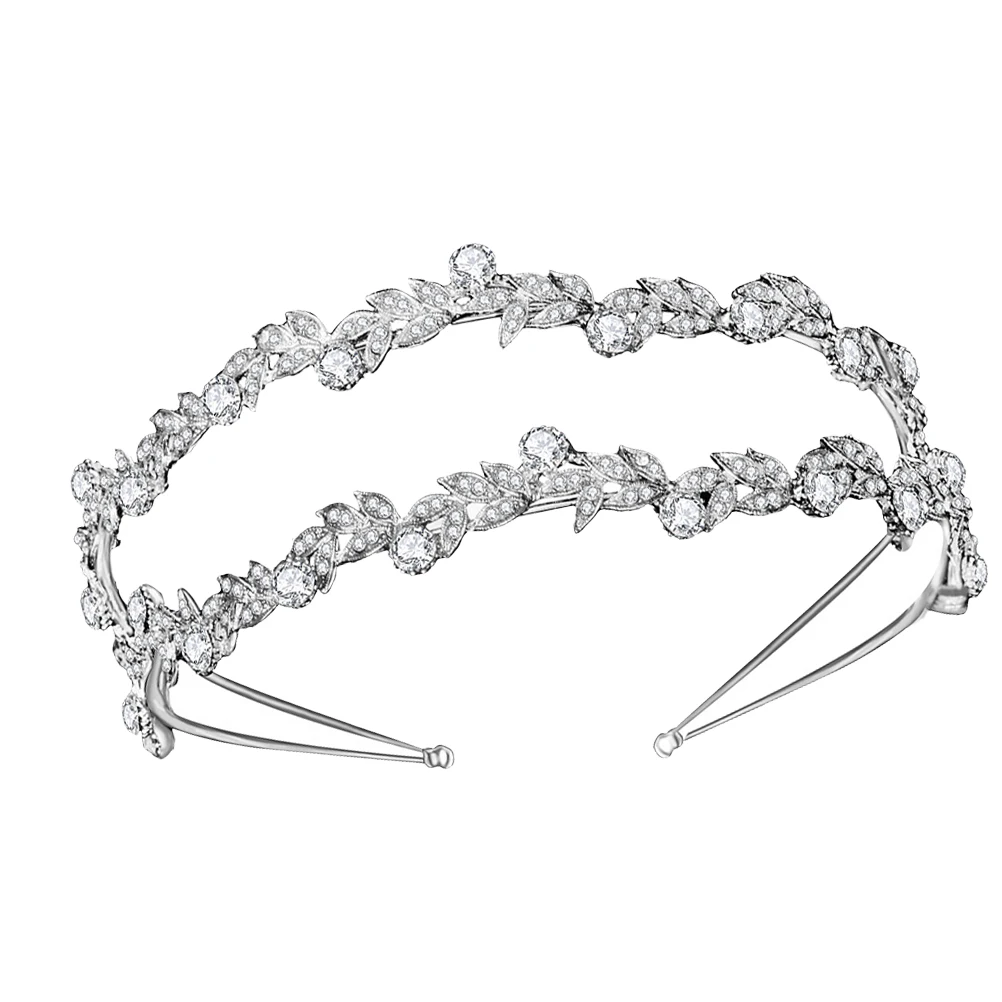 

Bridal Hair Accessories for Women Crown Headband Wedding Headpiece Bride Headdress Metal Headbands Brides White