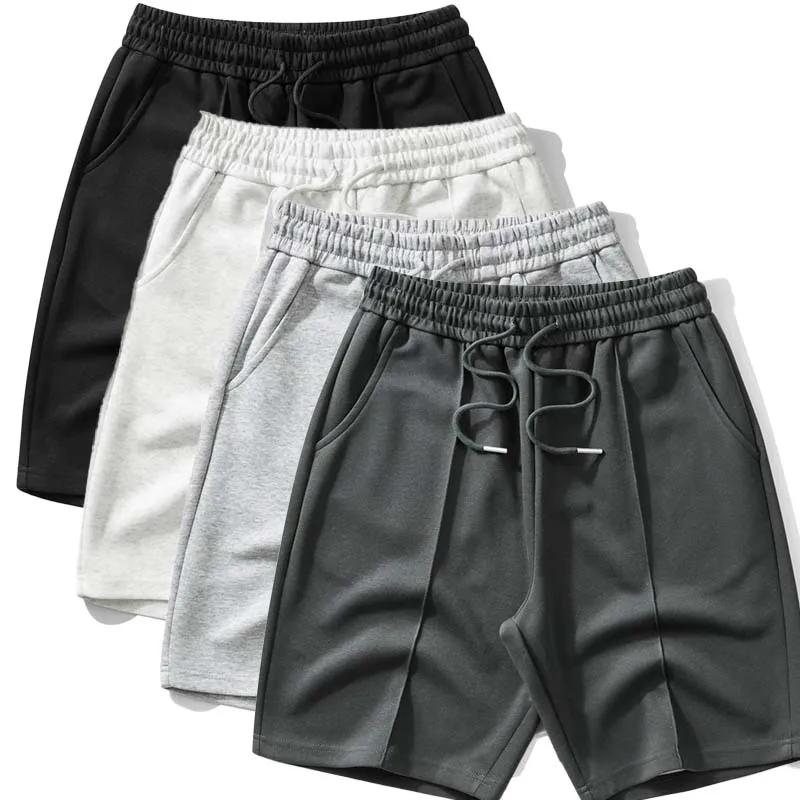 

Heavywood Spring Summer Loose Casual Soft Grey Shorts for Men Drawstring Elastic Waist Knee Length Sweatpants Clothes 2025