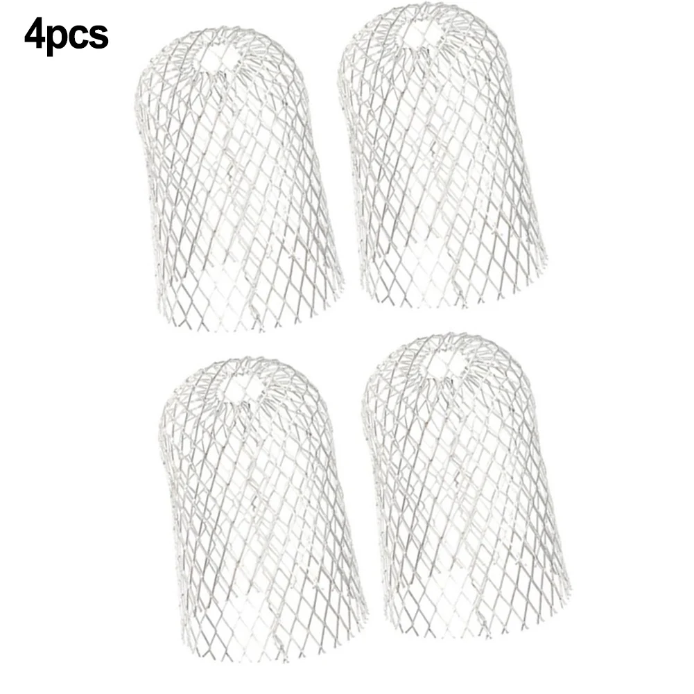 4 PCS Gutter Aluminum Mesh Gutter Leaf Debris Mud Trap Guards Drain Pipe Cover Downpipe Gutter Guards Set