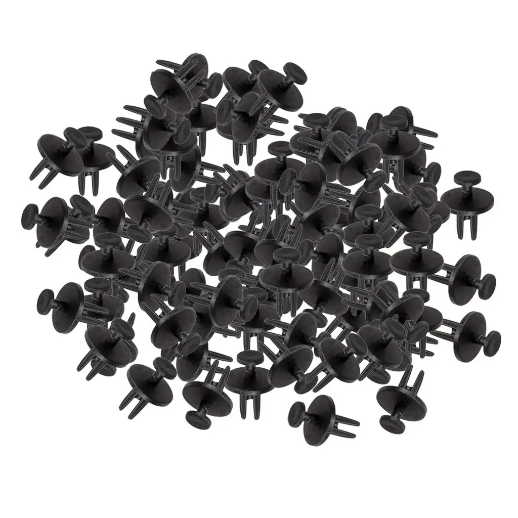 Lots 100 Mud Skirt Blind Rivets 6mm Bumper Fastener 1/4