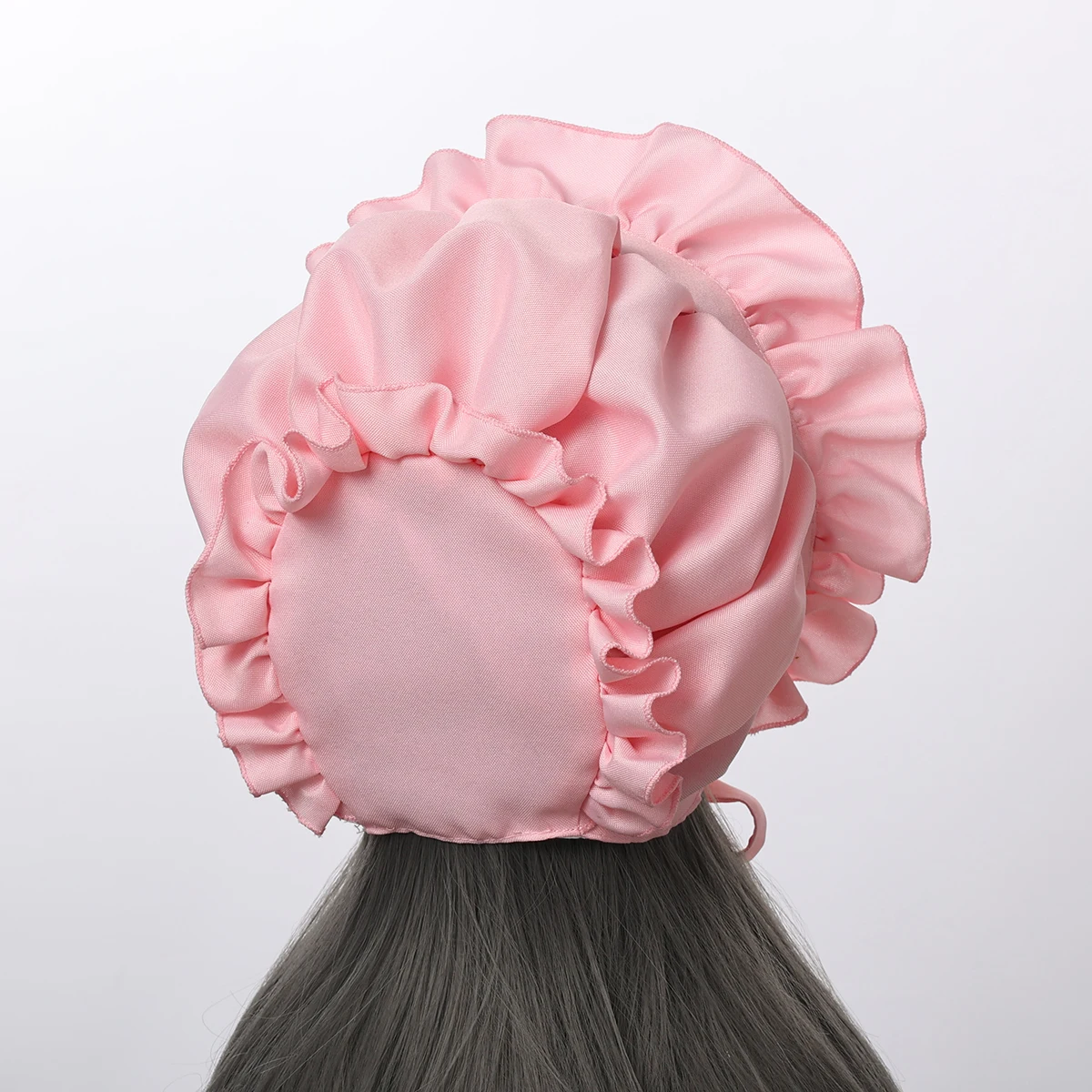 Victorian Bonnet Hat for Women Girl Pilgrim Lolita Vintage Ruffles Maid Cosplay Hats