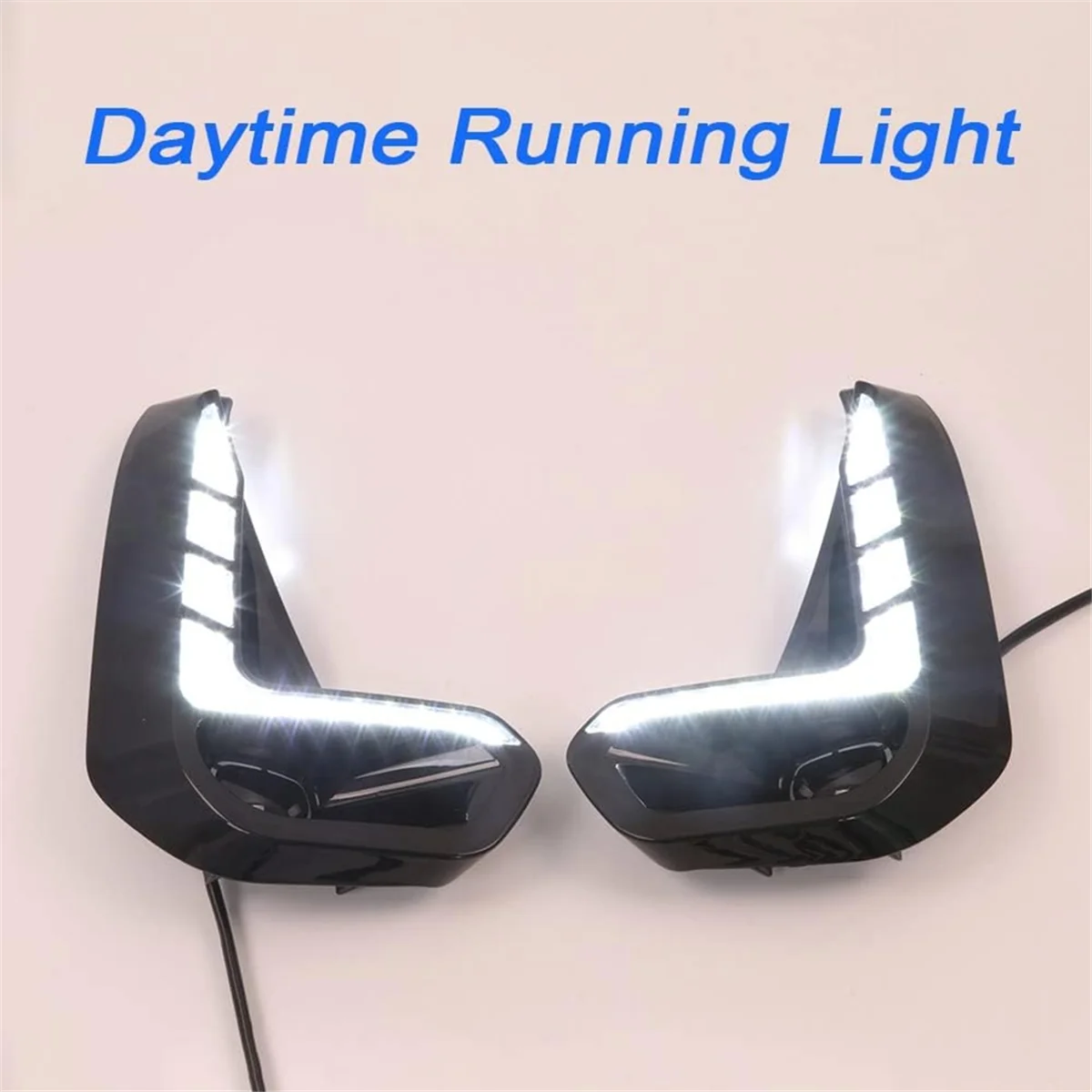 

#487F For Toyota Hilux Revo LED DRL Fog Lamp Daytime Running Light (Black)