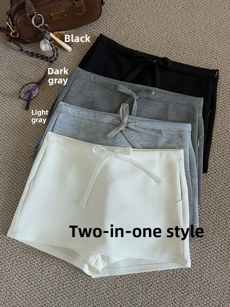 

New Pure Color Knot Skirt Women's Small Size Anti-Light Knot Zipper ket Pants Skirt Korean Sle ...