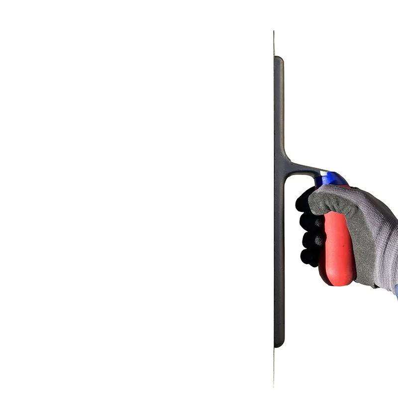 Carbon Steel Blade Plastic Handle Round End-Square Back Finishing Plaster Trowel Construction Concrete Spatula Tool
