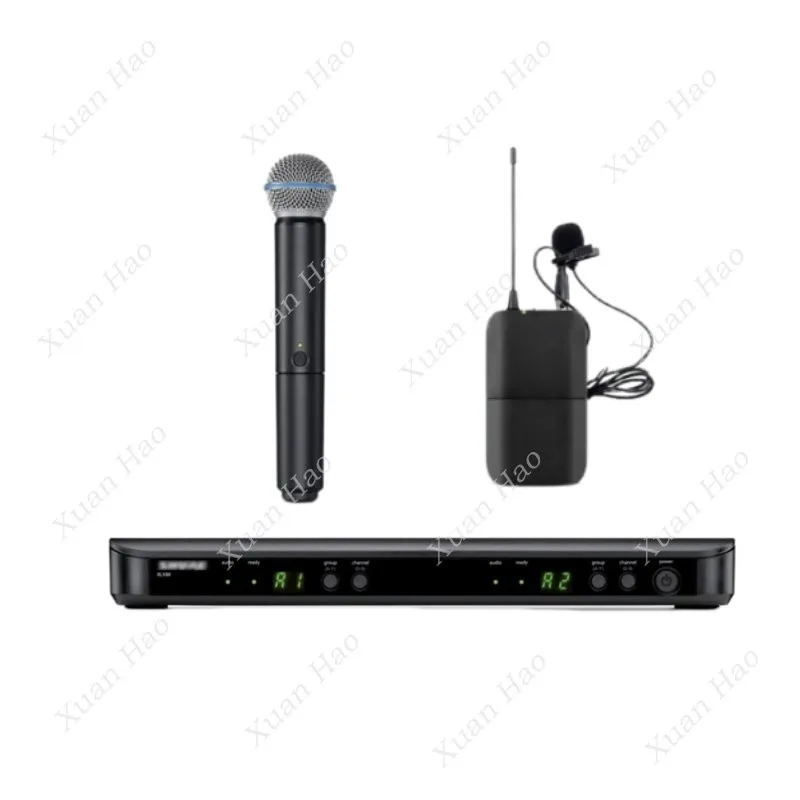Professional BLX8 UHF Dual Channel Microfone Vocal Handheld Church Wireless Microphone System BLX288/PG58 4