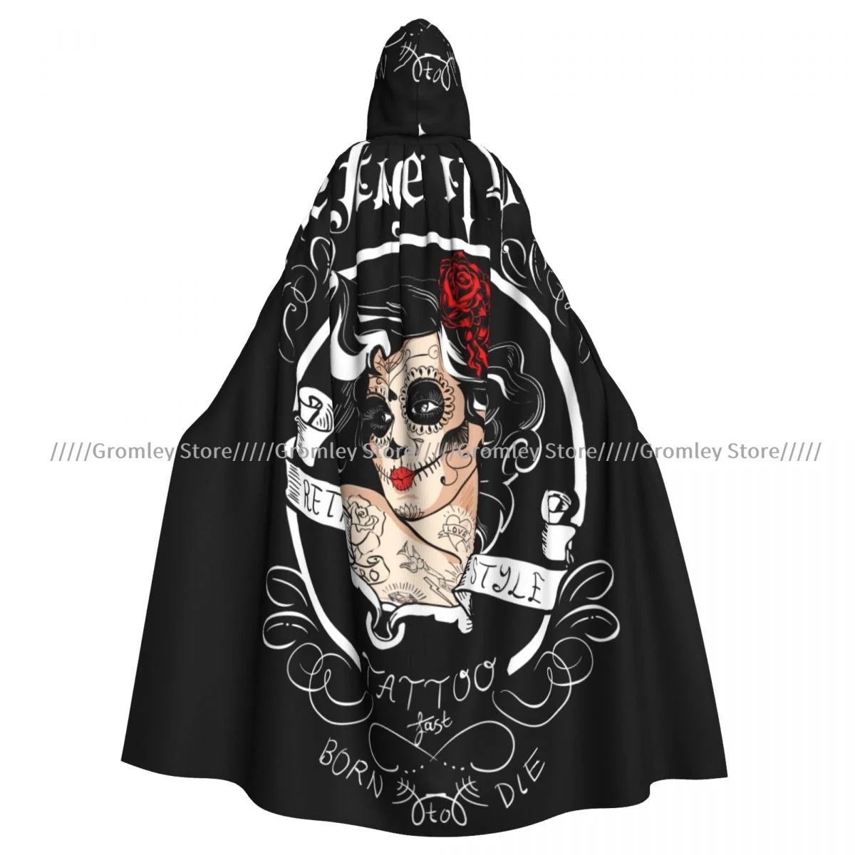 Unisex Halloween Cloak The Angle Of Death Cape Hooded Medieval Costume Witch Wicca Vampire