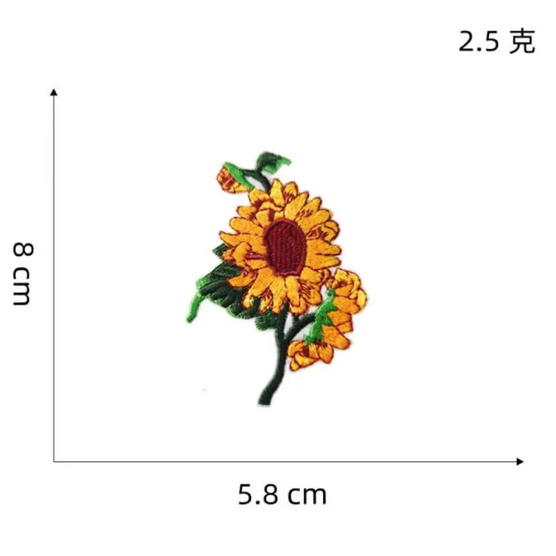 Abbigliamento Donna Uomo Fai da te Ricamo Fiore Patch Ape Girasole affare con il ferro sulle toppe per vestiti Tessuto fai da te Spedizione gratuita