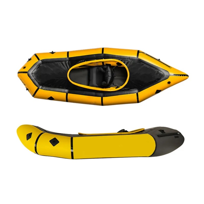 

Customized Self Bailing Paddle Inflatable TPU Lightweight Kayak Packrafts for Whitewater