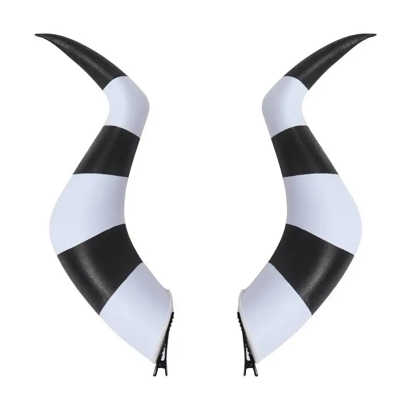 DAZCOS Moxxie Cosplay Hoorns met Clips Duivel Hoofdband Anime Kostuum Accessoires voor Halloween