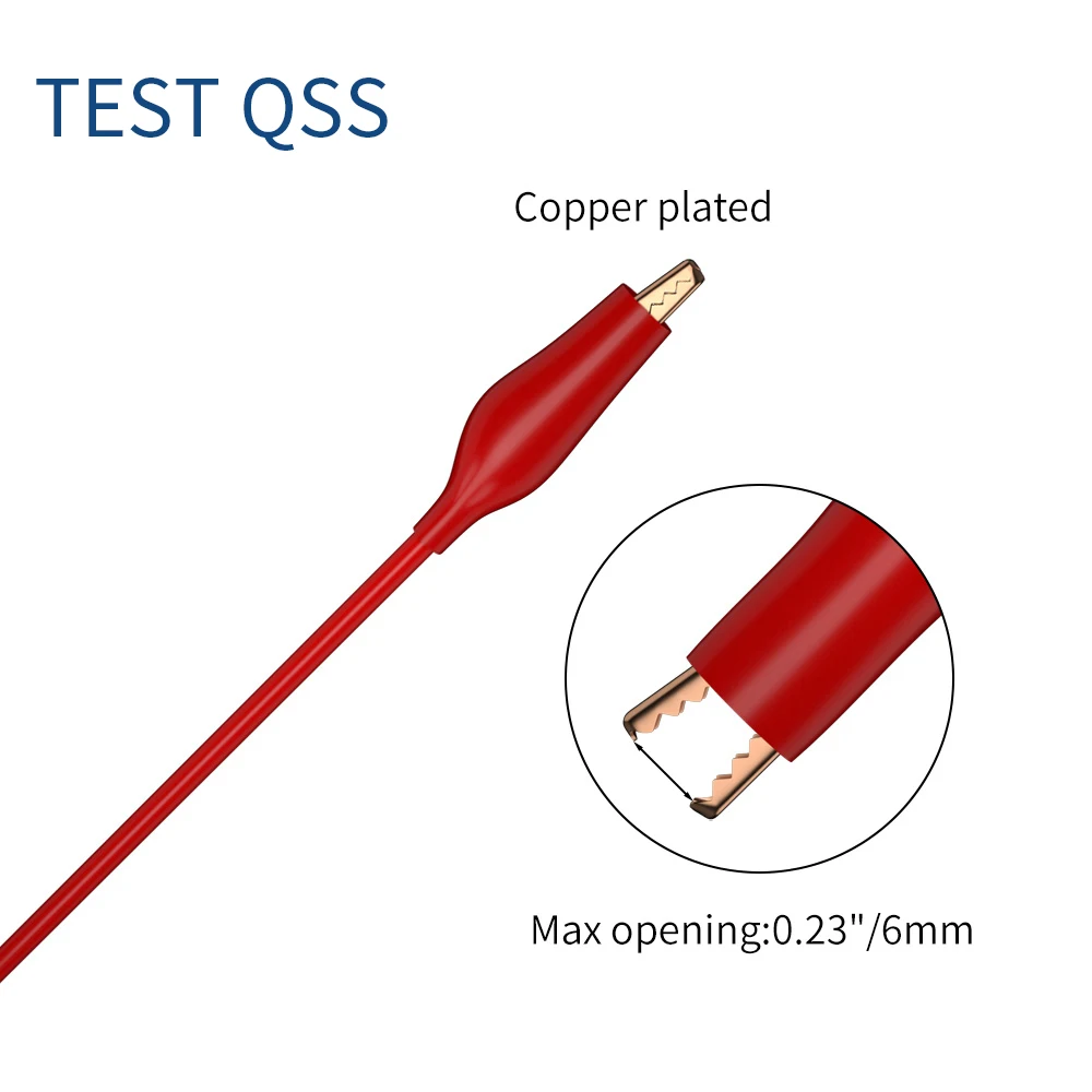 Kit di puntali per multimetro digitale QSS Clip a coccodrillo a spina a Banana da 4MM con Kit di sonde posteriori per sonda di prova Q.T8009