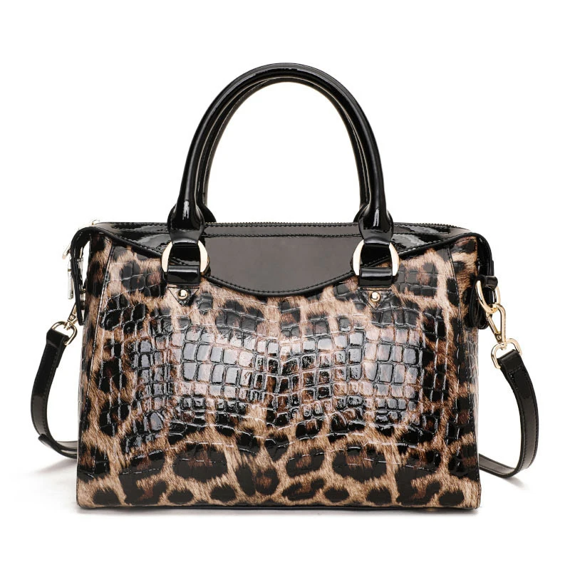 

New Fashion Leopard Women Handbags Genuine Leather Ladies Shoulder Bags Female Brand Luxury Real Natural Leather Crossbody Bag