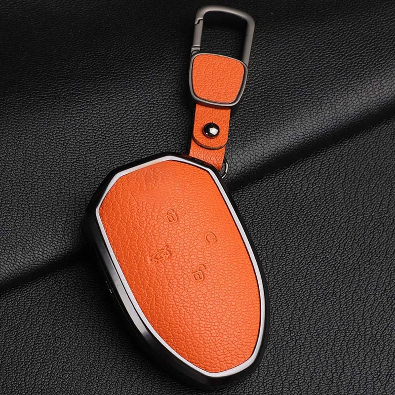 

Gac Trumpchi M8 Key Set E9 Shadow Leopard Gs8 Shadow Cool High-End Master Master Leather Car Key Case Buckle 4 Buttons