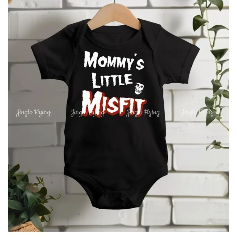 Маленький подарок Mommy S, милый боди, рокер для Misfits, боди для любителей панк-рок, подарок для душа, детские комбинезоны