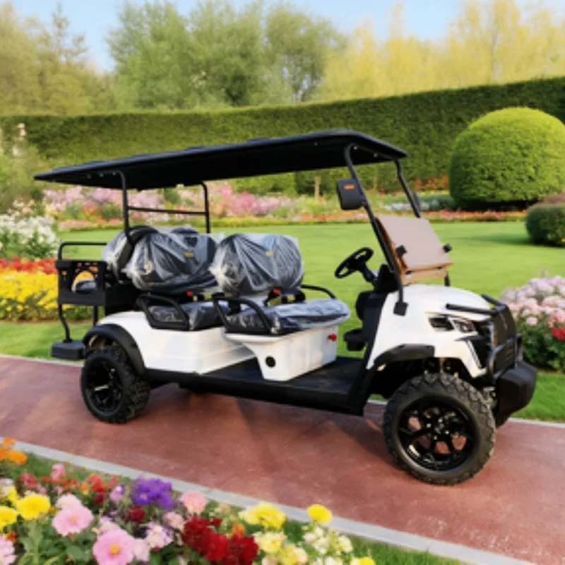 Legal Advanced Complete Functions Electric Golf Cart Achieve A Smooth Ride With 60V 72V Lithium Battery Aluminum Alloy Wheels