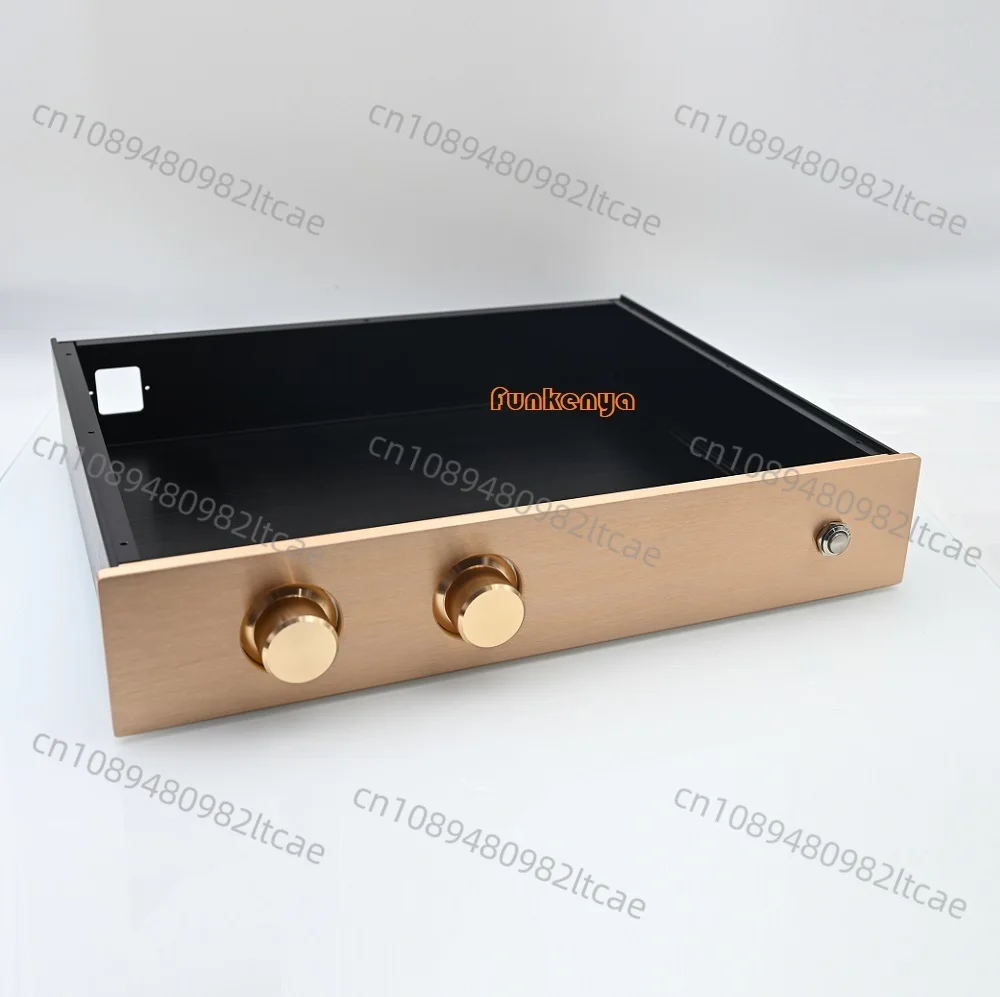 W430 H80 D358 Hifi Home Audio Preamp Amplifier Case Anodized Aluminum Power Amp Housing Dual Channel DAC Decoder Chassis DIY PSU