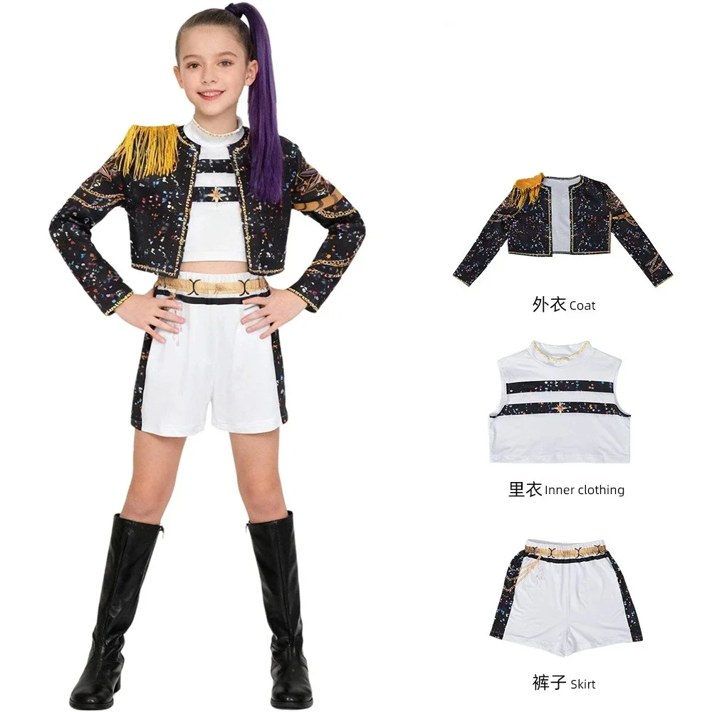 

Детские джазовые танцевальные костюмы, популярные комплекты детской одежды для певцов, групповые сценические представления для девочек и костюмы для подиума