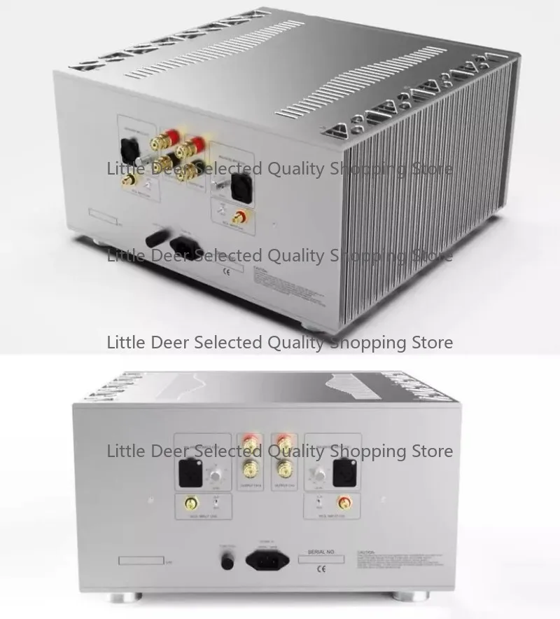 NEW silver full aluminum FM711MK2 power amplifier case  audio amp DIY chassis  boX with big heatsink 430*220*420mm