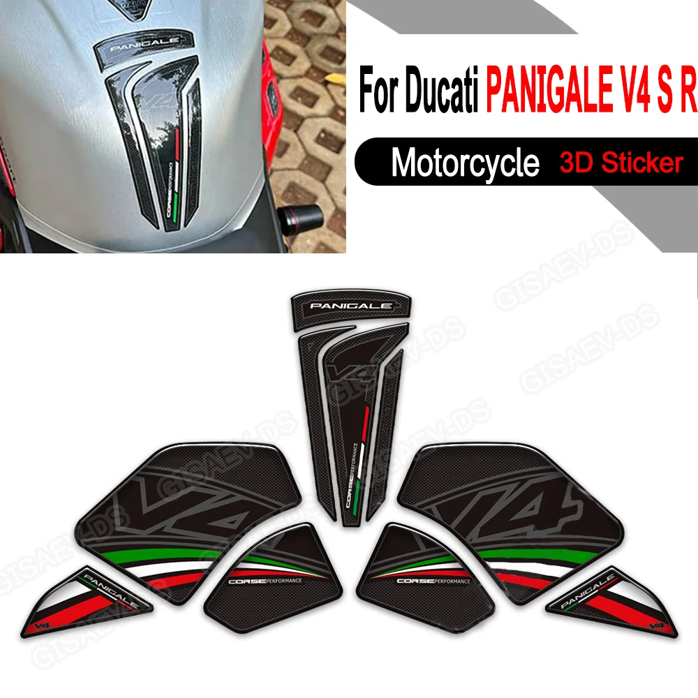 

Motorcycle Stickers For Ducati PANIGALE V4 S R V4R SP 1100 Fuel Oil Tank Pad Protector Decals ﻿