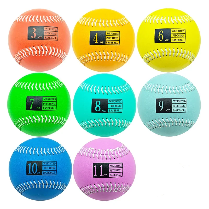 

HUA 9Inch 3OZ-12OZ Adult Youth Baseball Warm-Up Pitching Training Heavy Duty Baseball Softball For Fans Sports Fitness Equipment