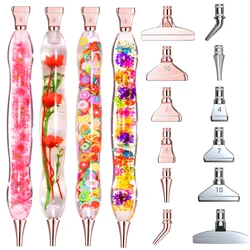 Handmade Resin 5D Diamond Painting Art Drill Pen Stylus Kit Tool Accessories and Diamond Paint Art Pen Tips Heads Placer and Wax